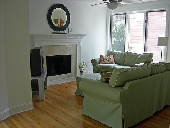 Beautiful Hardwood floors and fireplace 