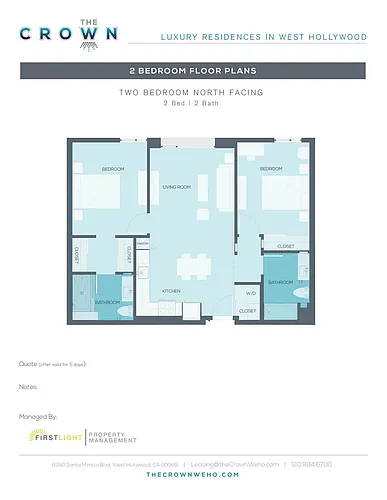 Floor plan 2 BED 2 BATH