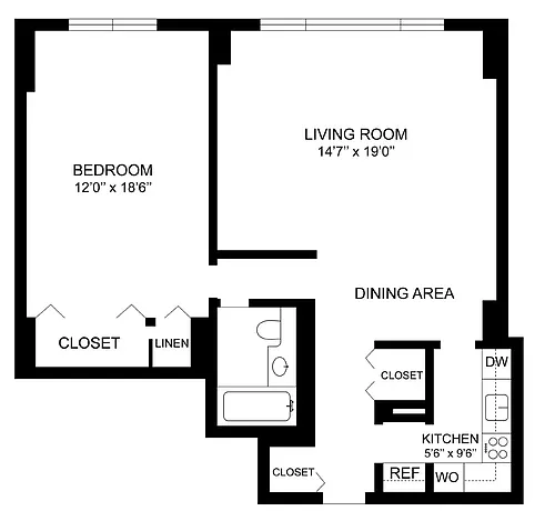 Floor plan 1 Bed