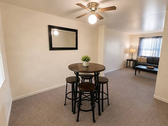 Dining Space with Ceiling Fan