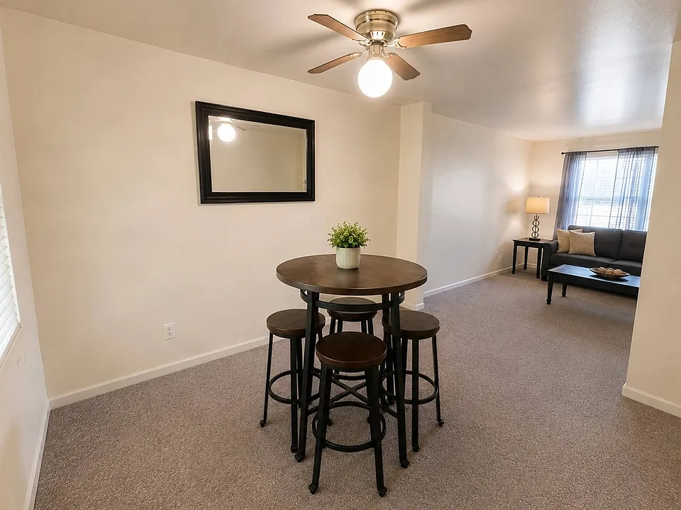 Dining Space with Ceiling Fan