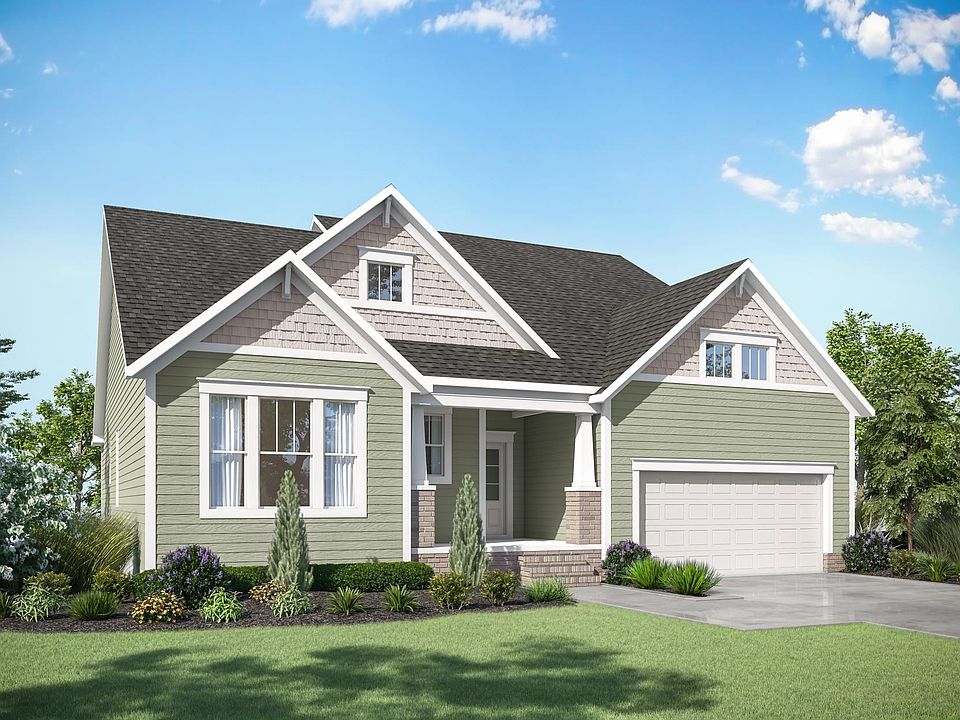 custom home with siding, shakes and brick