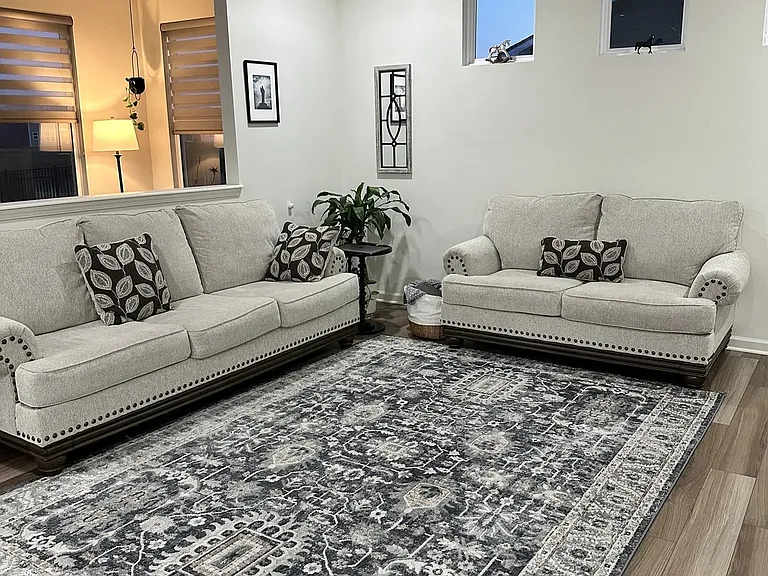 Bright and spacious open-concept living room