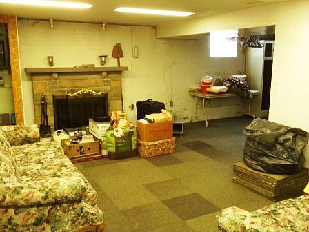 Basement W/ Working Fireplace and Bathroom