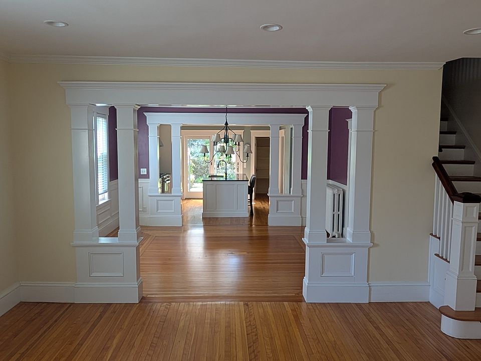View of dining room and kitchen from living room