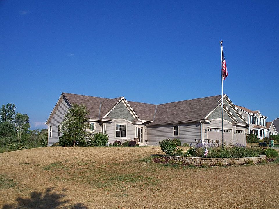 corner lot with lighted flag