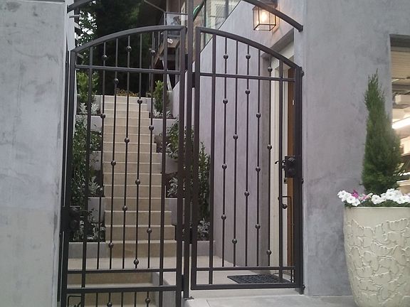 Gated alley entrance