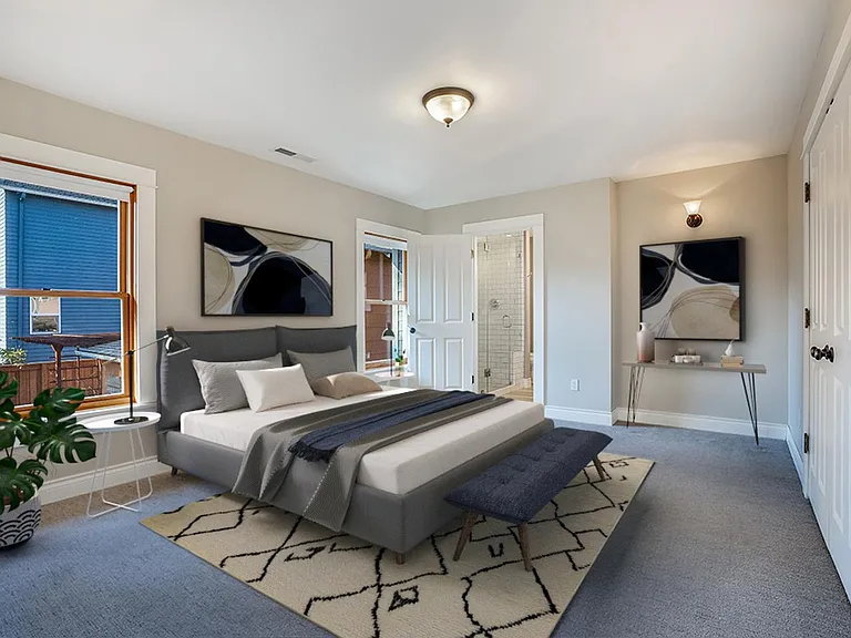 Bedroom 1. This image shows a virtually furnished space. Bedrooms come unfurnished.