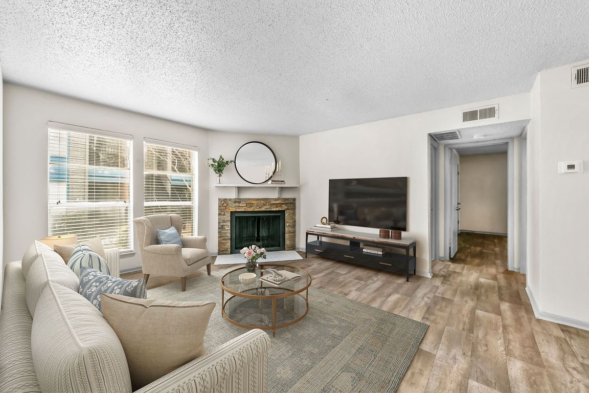 B1 Living Room with Wood-burning Fireplace