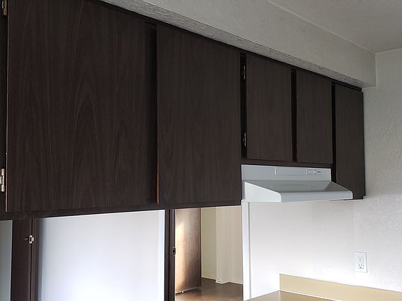 Kitchen cupboards above stove