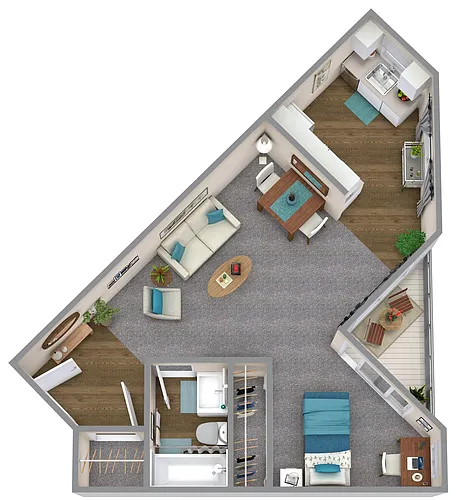Floor plan Studio - Elm