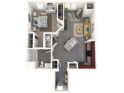 Floor plan 1x1A