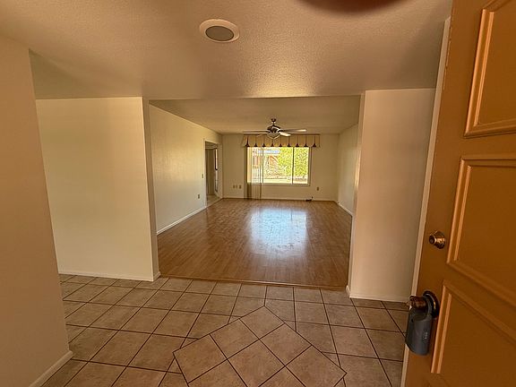 Entryway with a view of the living room