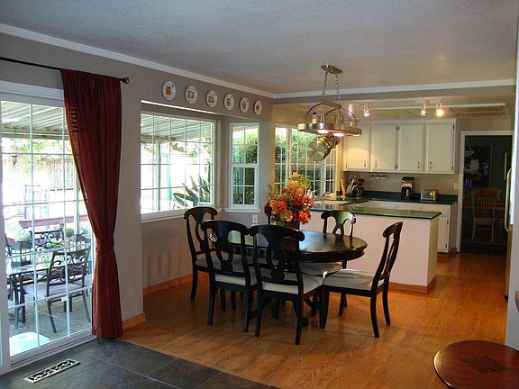Informal Dining Overlooks Backyard