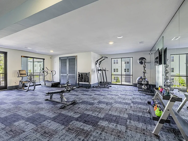 Two-Story Fitness Center with Cardio, Resistance & Free Weights