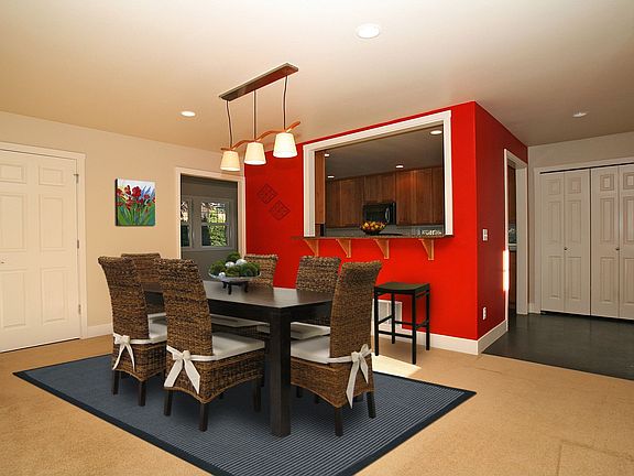 large dining room with pass through to kitchen makes large gatherings a snap