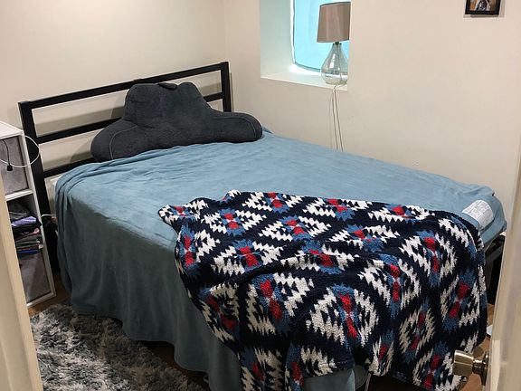 Bedroom with new vinyl plank floor