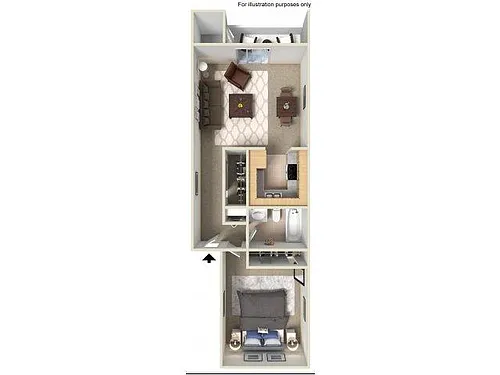 Floor plan 1 Bedroom