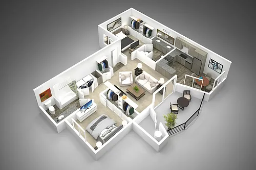 Floor plan 2 Bed/2 Bath-Reno