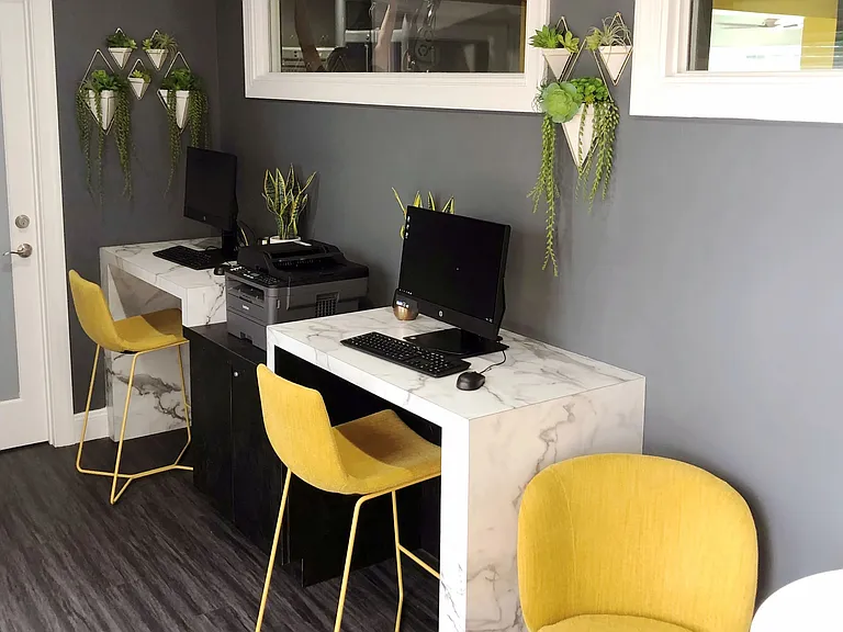 Our resident business center - a place to work, connect, and achieve.