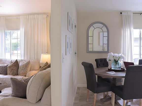 Living room and dining area (in kitchen)