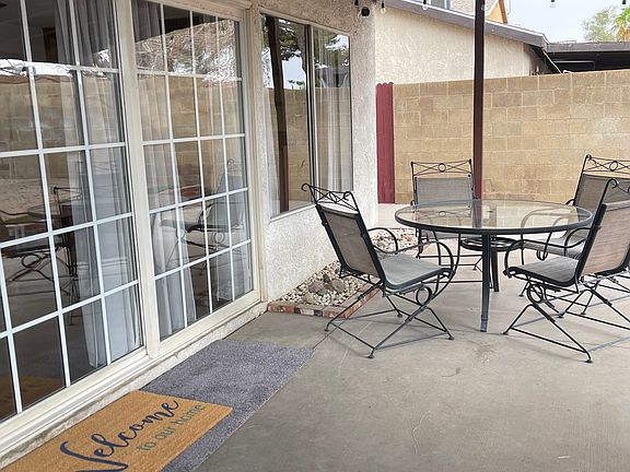 sliding door to exit to back yard.