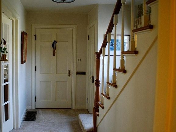 Entry Hall, French Doors, Stairs 