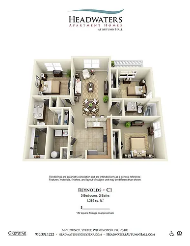 Floor plan 3 Bedroom 2 Bath