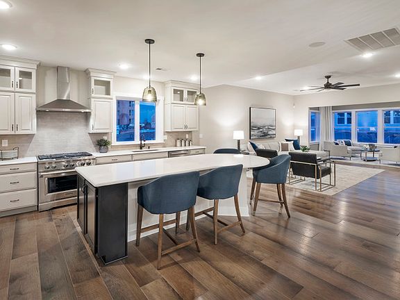 Gourmet kitchen with large center island
