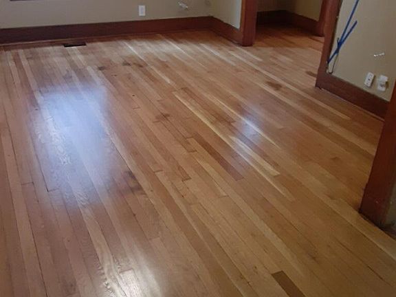 Gleaming hardwood floors