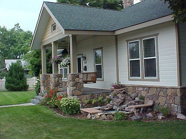 Slate front porch/water feature