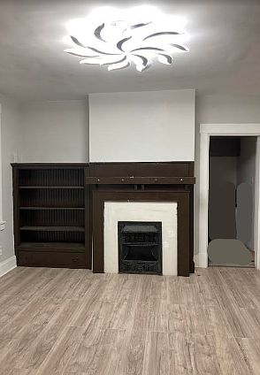 Diningroom with LED light fixture
