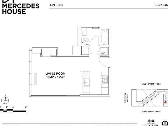2nd image of 550 W 54th St APT 1602
