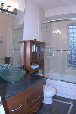 Guest / hall bath with jet tub.