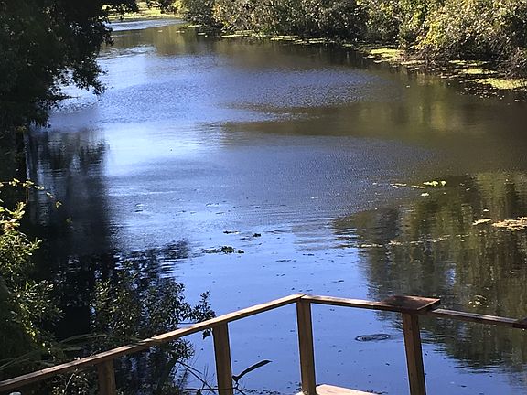 Private dock on property