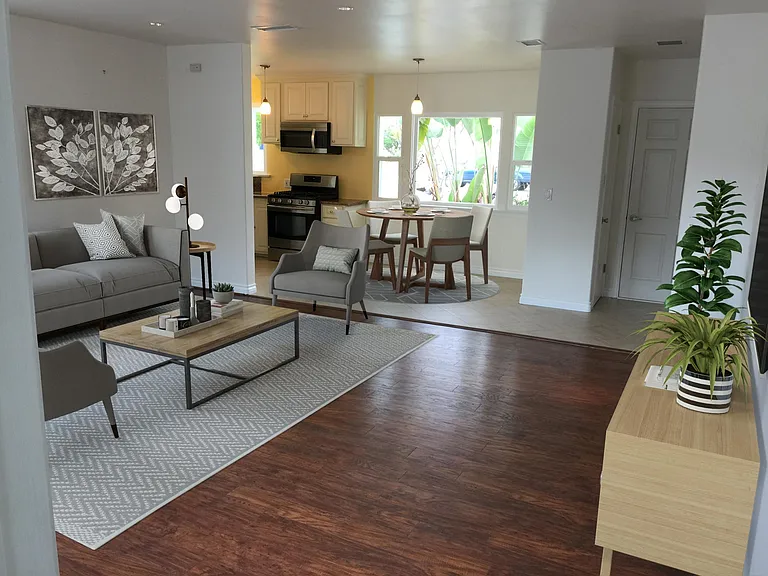 Living room + kitchen