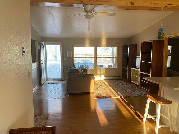 Living room, looks out to La Sal Mnt range.