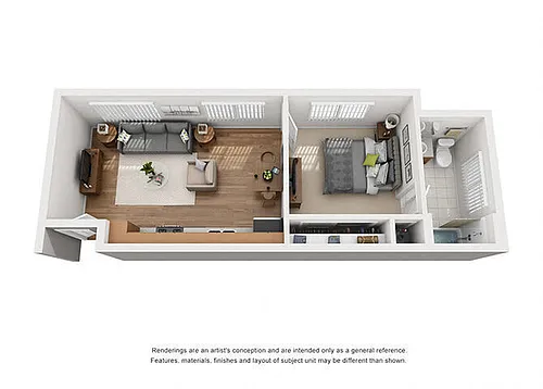 Floor plan 1x1 Gem