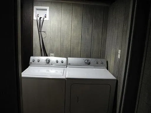 Washer and Dryer on first level of studio