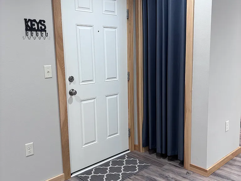 Front door and closet