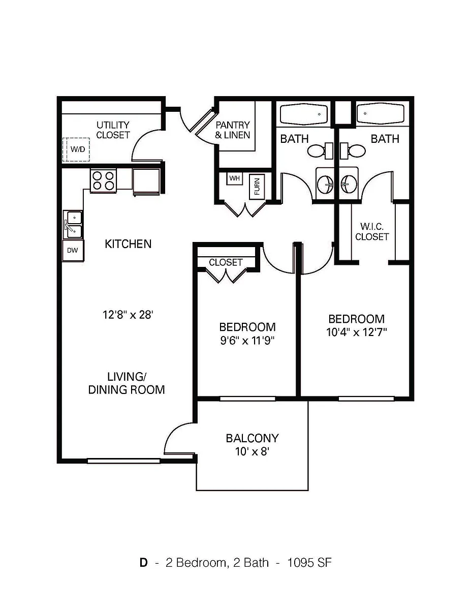 Floor plan 2BD-D