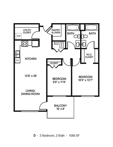 Floor plan 2BD-D
