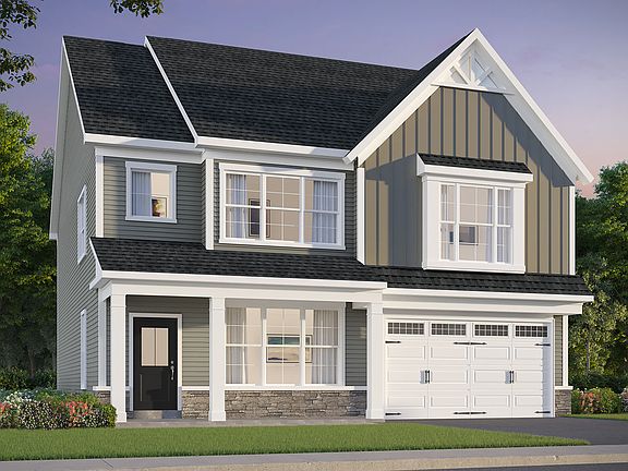 Elevation 3 of the Beckham a home design at Lakeside at Trappe by Brookfield Residential