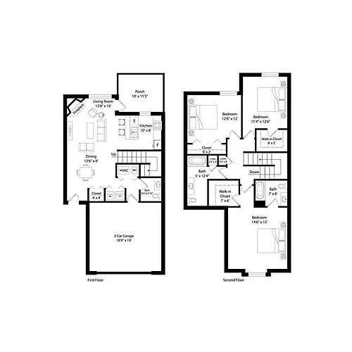 Floor plan C3R Townhome