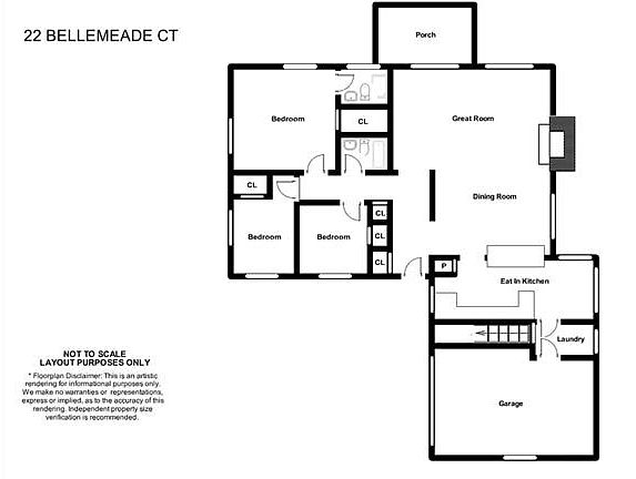 Floor plan showing 1st flr laundry & master suite