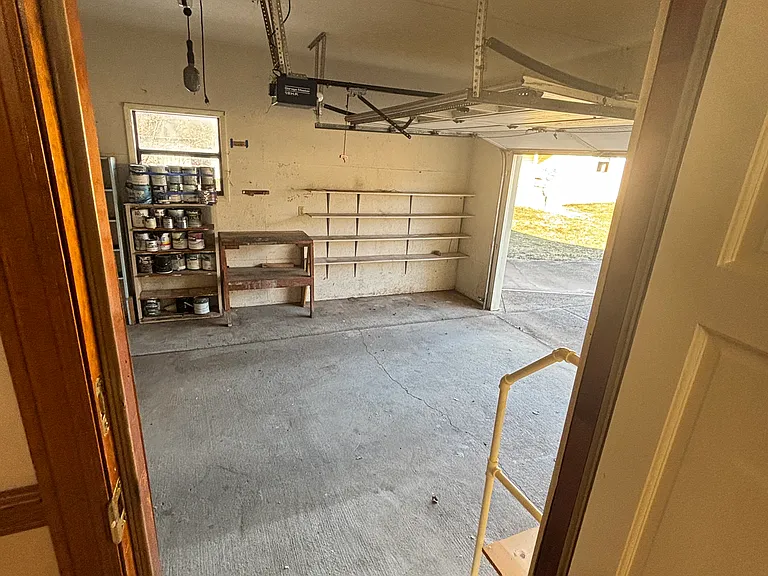 Garage view from kitchen