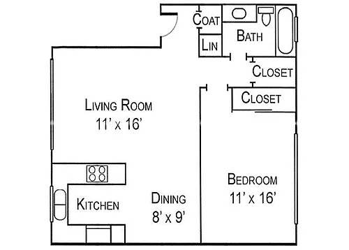 Floor plan One Bedroom