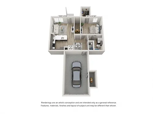 Floor plan A2d - Garage