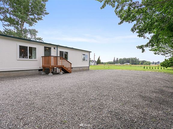 Graveled parking area