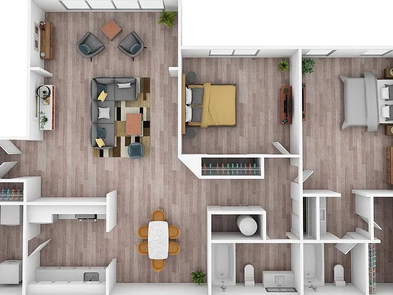 2 Bedroom | 2 Bath | 1207 SF 2 Bedroom | 2 Bath | 1207 SF